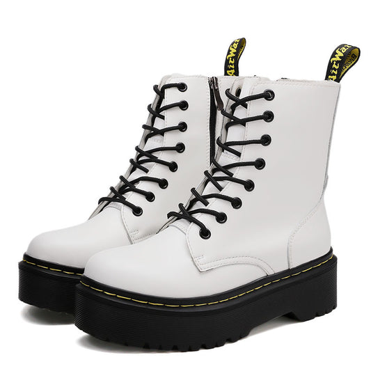 Miriam - Stylische Lederstiefel mit dicker Sohle für Frauen