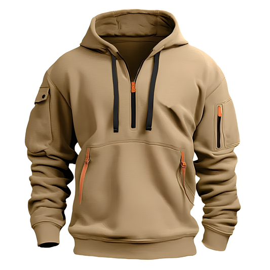 Cornell - Lässiger, lockerer Hoodie mit Reißverschluss für Herren