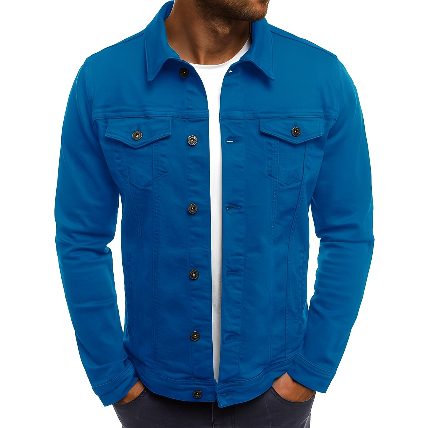 Steven - Stilvolle Jeansjacke mit Taschen für Herren