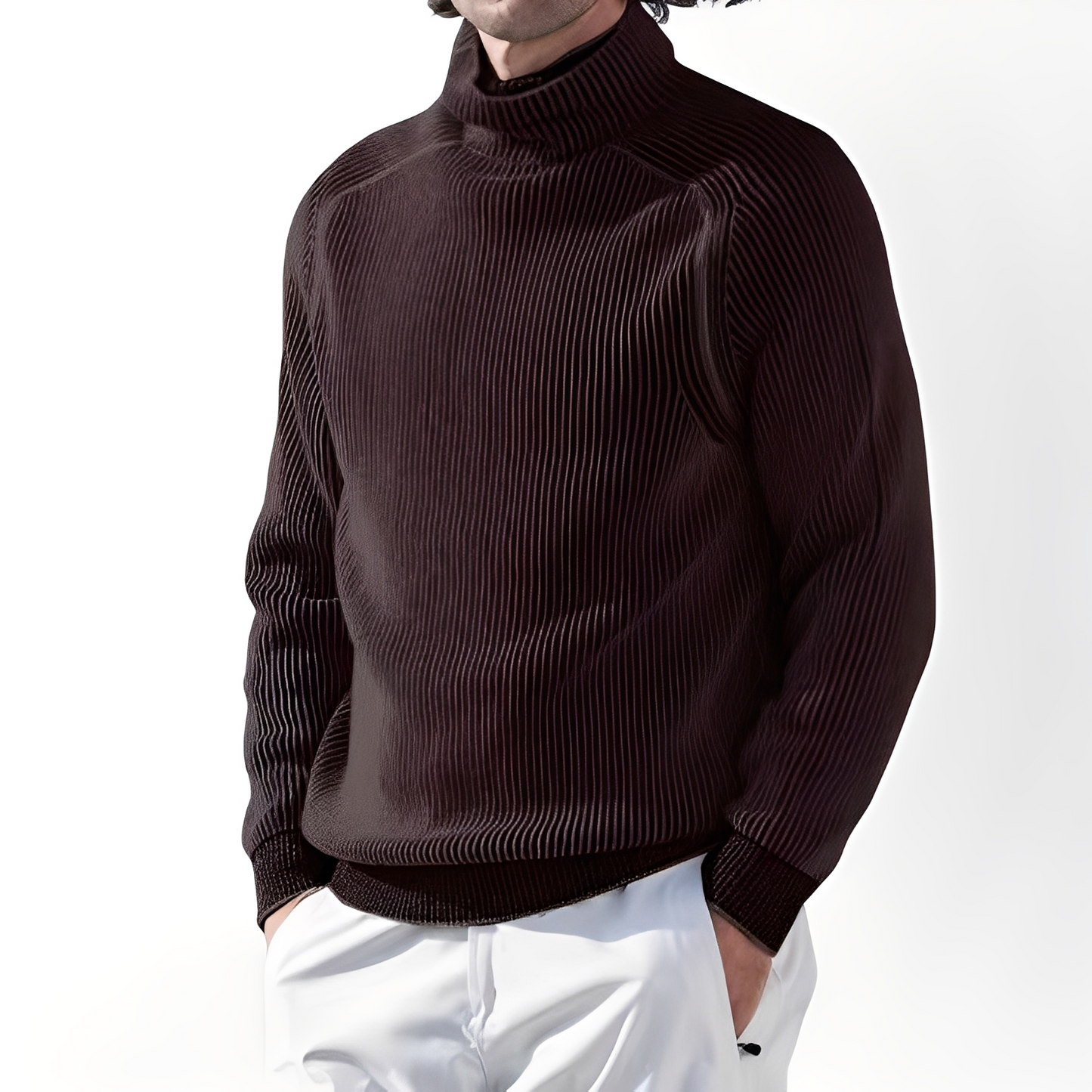 Jarrett - Lässiger Kaschmirpullover mit hohem Kragen für Herren