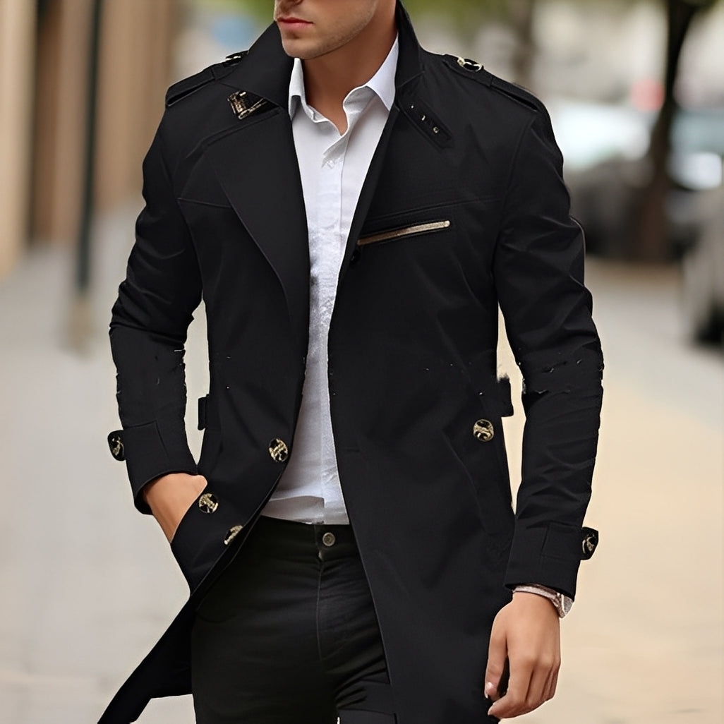 Derrick - Eleganter Trenchcoat mit Reverskragen für Herren