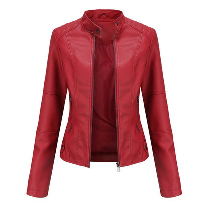Martha - Stilvolle, schmal geschnittene Lederjacke für Damen