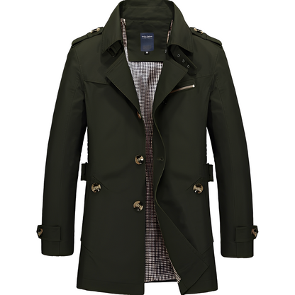 Cason - Stylischer langer Windbreaker-Mantel für Männer