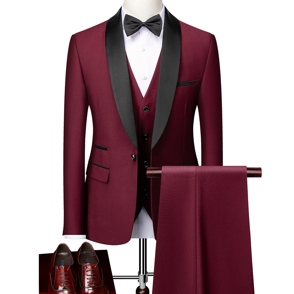George - Formeller 3-teiliger Slim-Fit-Anzug für Herren