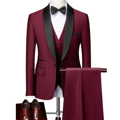 George - Formeller 3-teiliger Slim-Fit-Anzug für Herren
