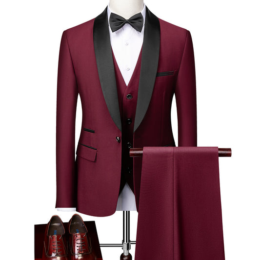 George - Formeller 3-teiliger Slim-Fit-Anzug für Herren