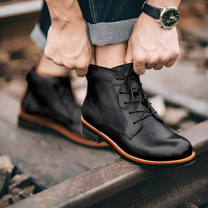 Chester - Retro-Martin-Lederstiefel für Herren