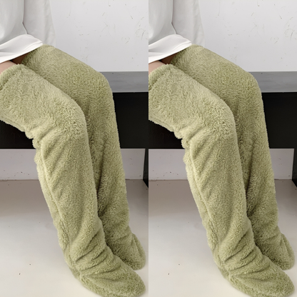 Camellia - Warme, überknielange Wintersocken für Damen