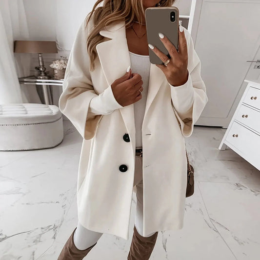 Lindsie - Locker sitzende Jacke mit Knöpfen für Damen