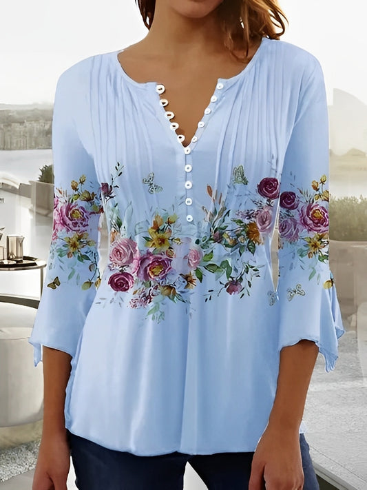Eloise - Elegantes Oberteil mit Blumenprint für Damen