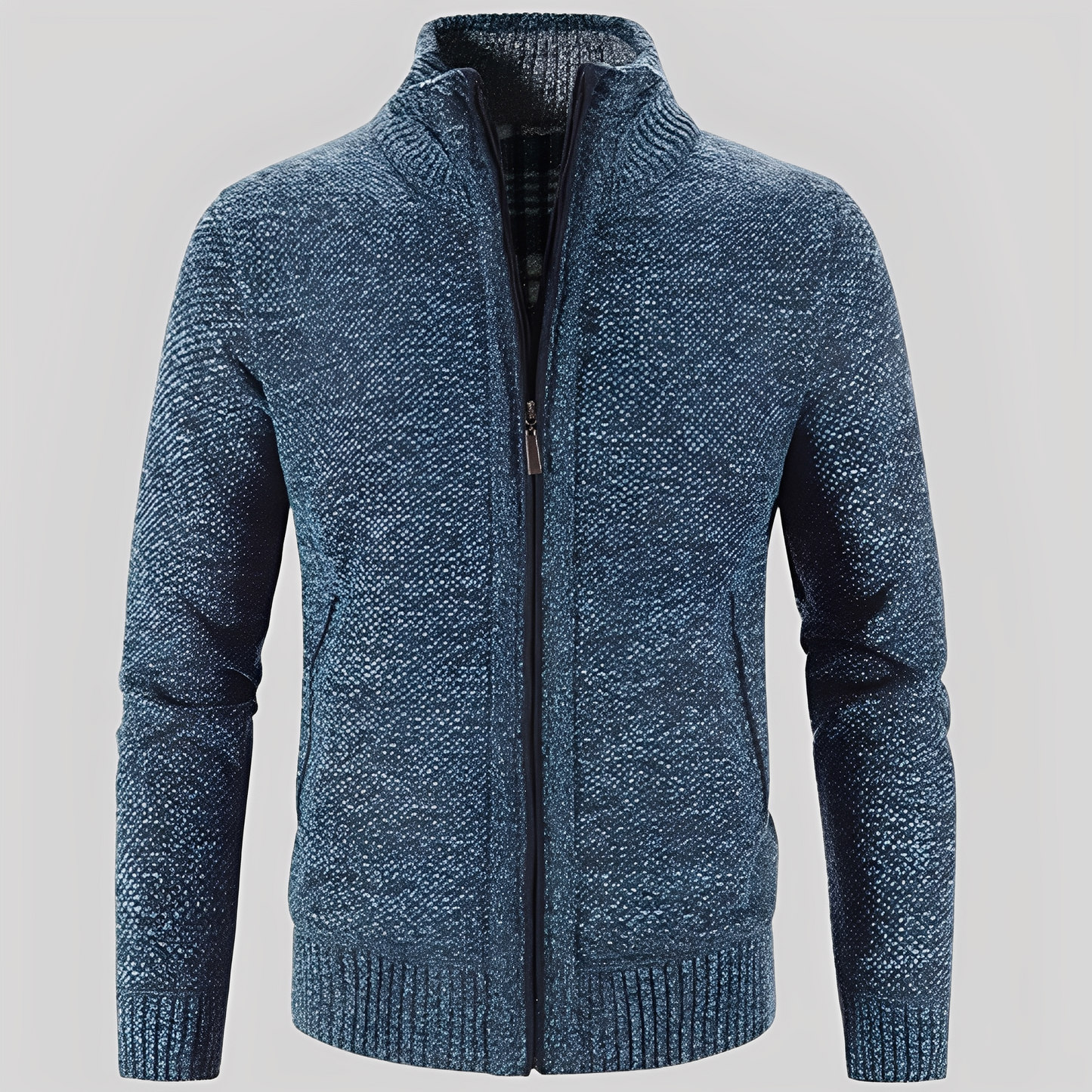 Kelvin - Schlichte Strickjacke mit Reißverschluss für Herren