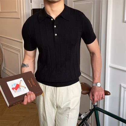 Tyrone - Lässiges Strick-Poloshirt für Herren