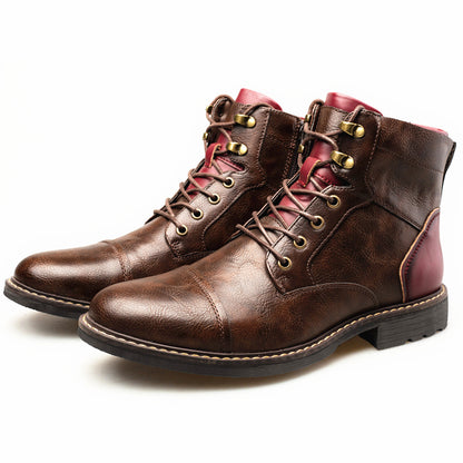 Louis - Retro-Lederstiefel mit Reißverschluss für Herren