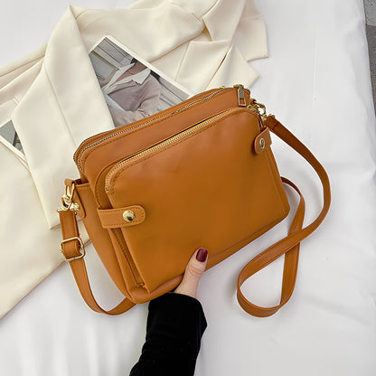Michaela - Klassische Leder-Umhängetasche für Damen