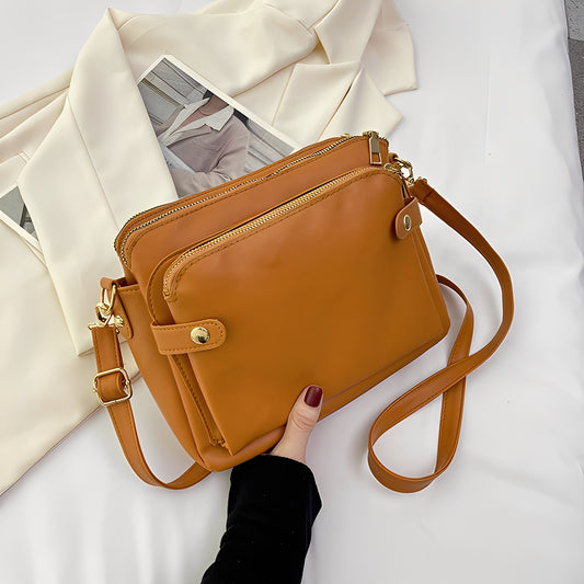 Michaela - Klassische Leder-Umhängetasche für Damen