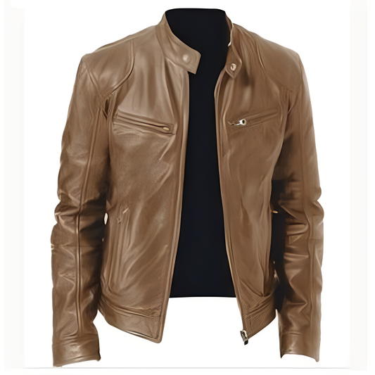 Jaron - Lässige PU-Lederjacke für Herren