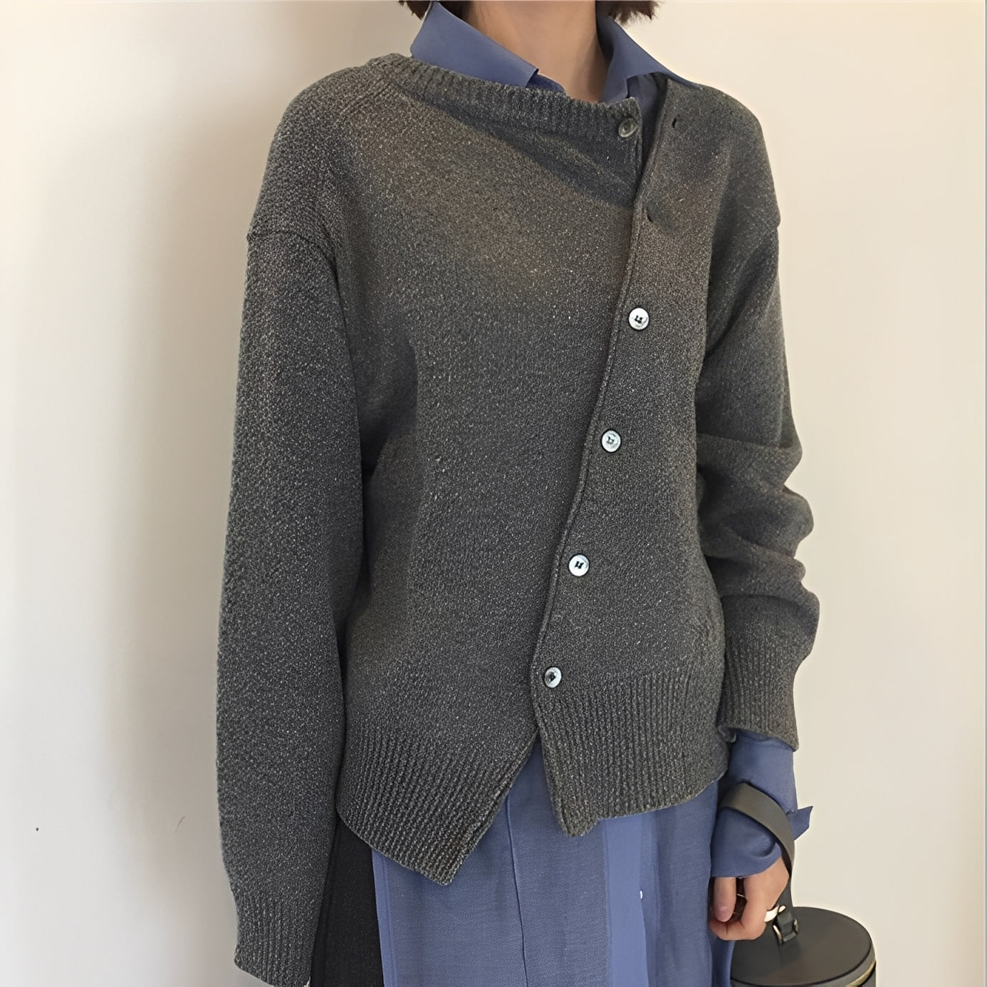 Arianna - Lockere Kaschmirjacke mit Knöpfen für Frauen