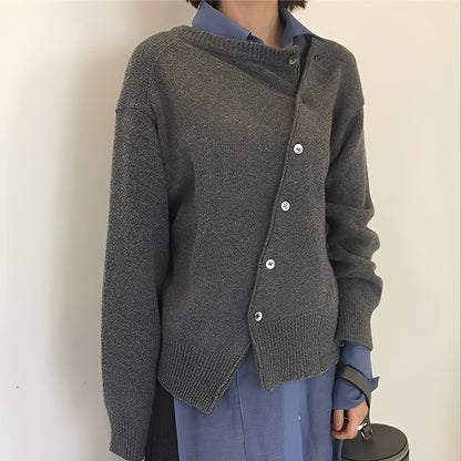 Arianna - Lockere Kaschmirjacke mit Knöpfen für Frauen