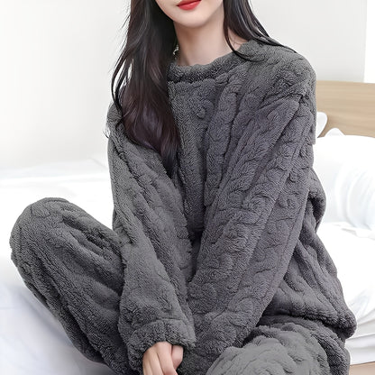 Kilie - Gemütliches, bequemes zweiteiliges Fleece-Set für Damen