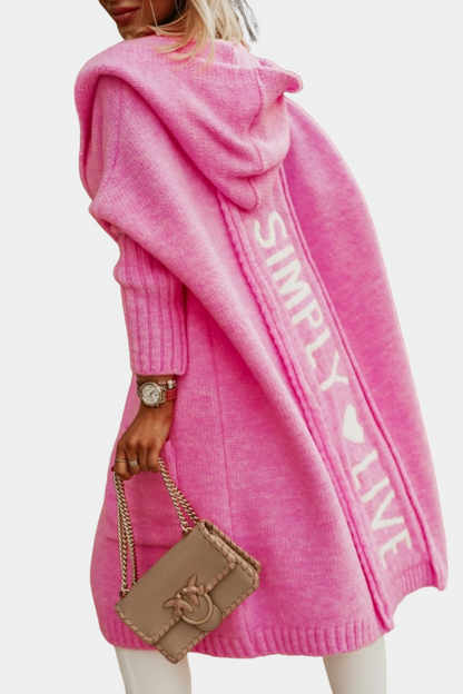 Melyssa - Lässige, locker geschnittene, lange Strickjacke für Damen