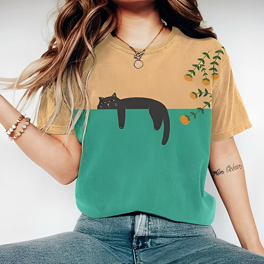 Alvina - Lässiges T-Shirt mit Motiv für Damen