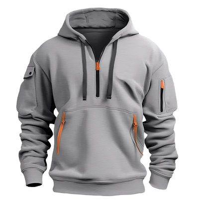 Burton - Lockerer Hoodie mit halbem Reißverschluss für Herren