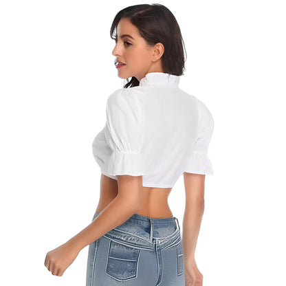 Zenia - Stilvolle ethnische Oktoberfestbluse für Damen