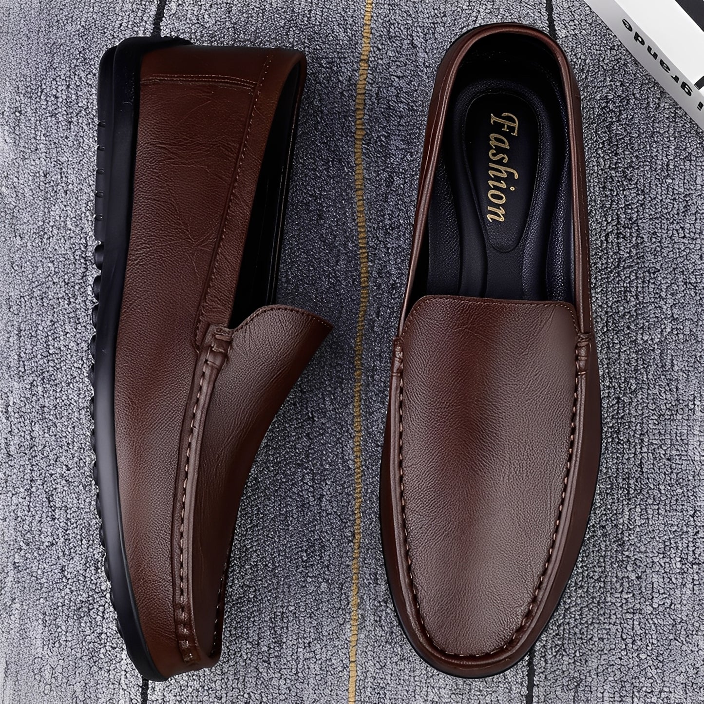 Seward - Lässige, formelle Leder-Slipper für Herren