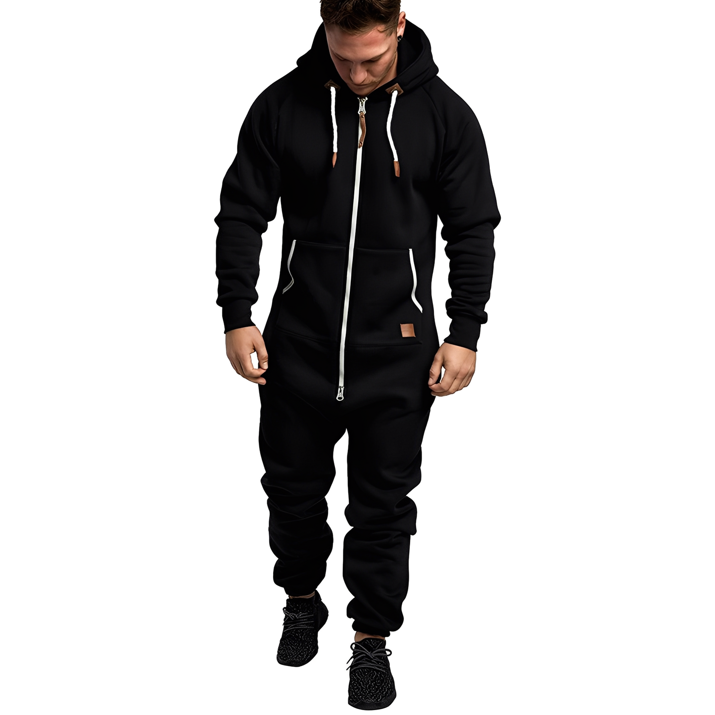 Benson - Lässiger Fleece-Jumpsuit mit Kapuze für Herren