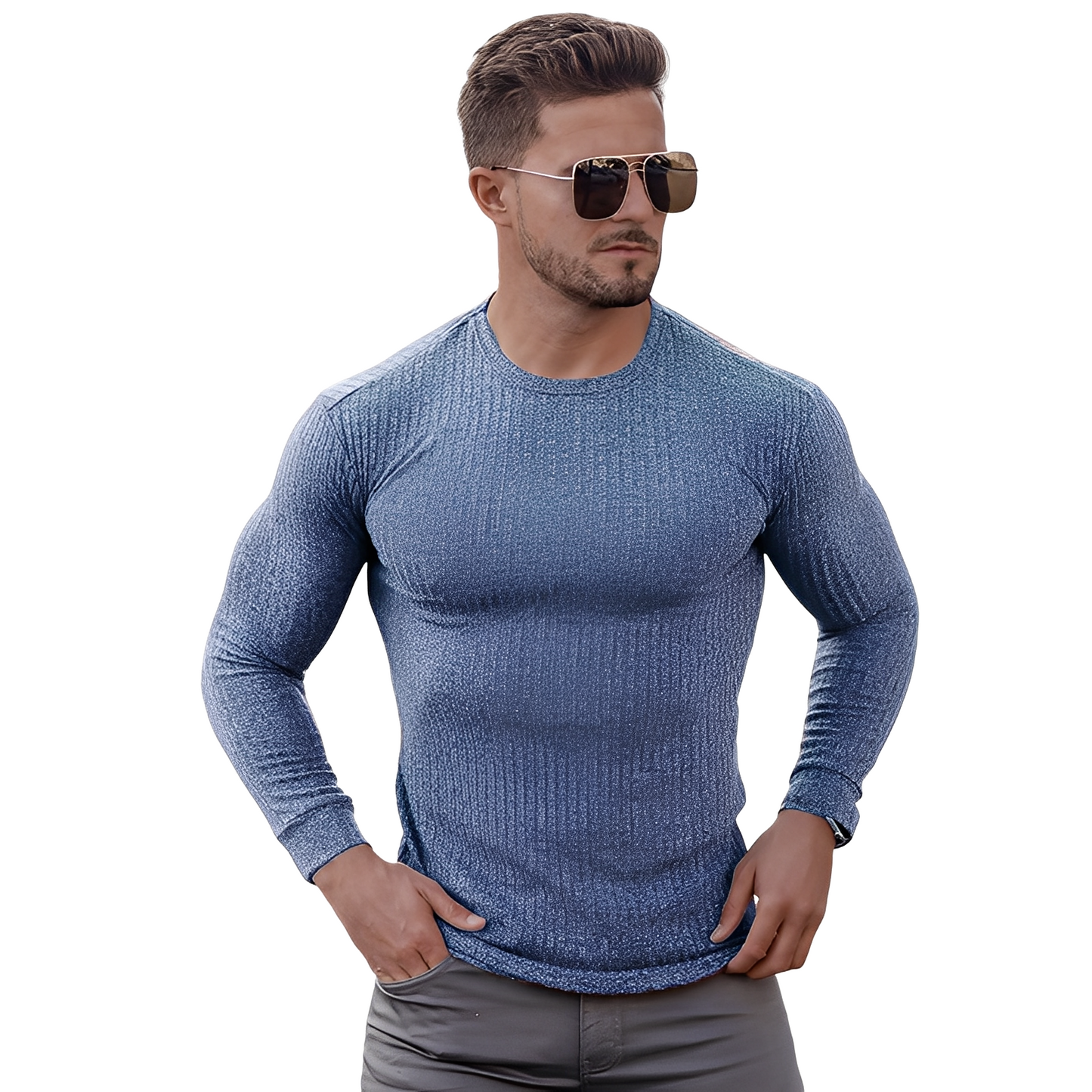 Wynne - Schlichter, schmal geschnittener Pullover für Herren