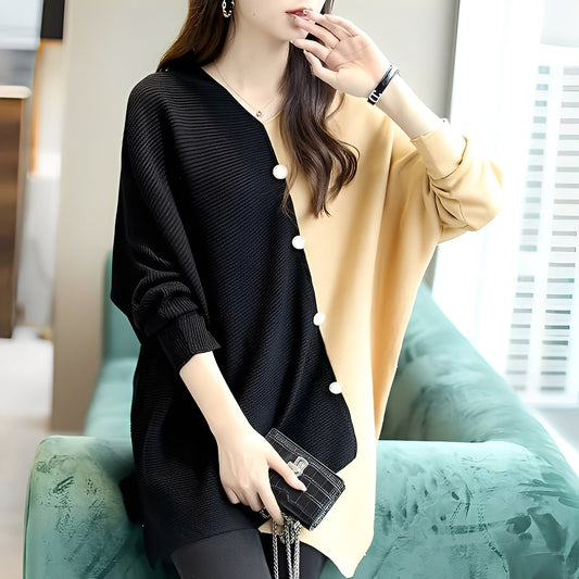 Madilynn - Lässiger Pullover mit Patchwork-Design für Damen