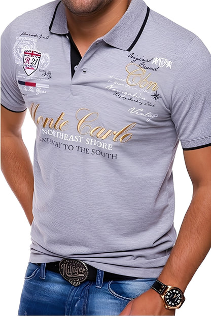 Brent - Lässiges Poloshirt mit Aufdruck für Herren