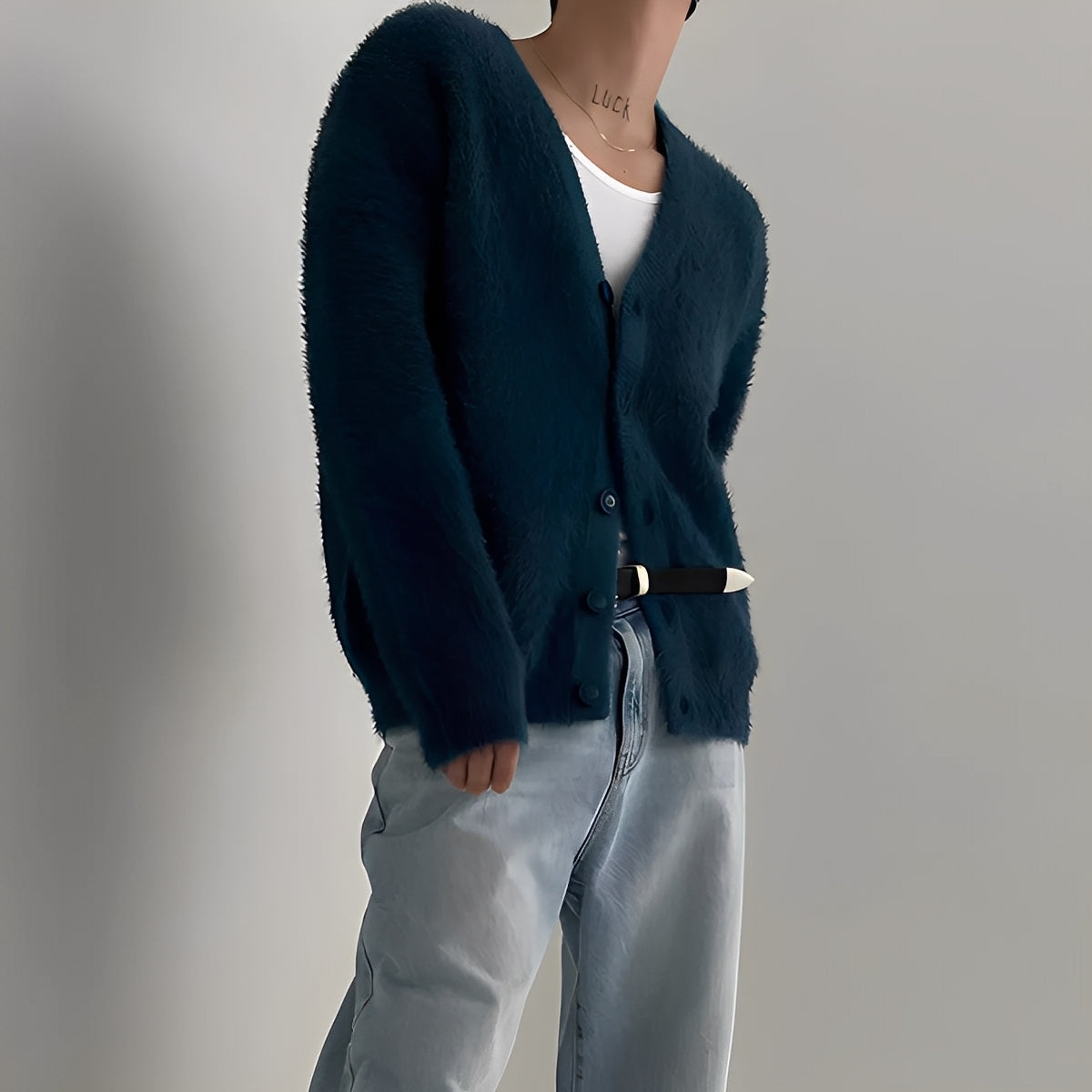 Merton - Lässiger, lässiger Strickcardigan aus Wolle für Herren