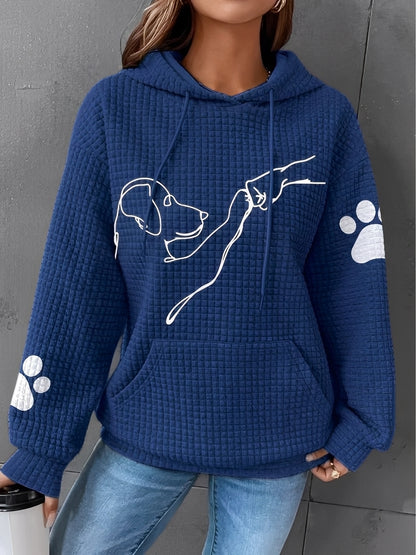 Berenice - Bedrucktes, warmes Kapuzensweatshirt für Damen