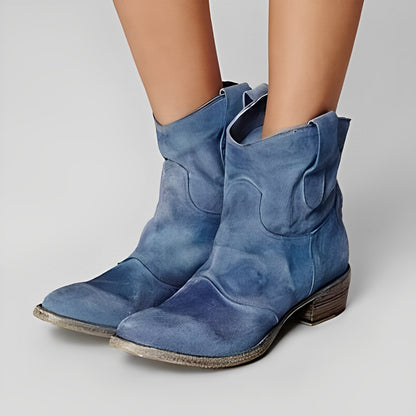 Adaline - Retro-Cowboystiefel mit niedrigem Absatz für Damen