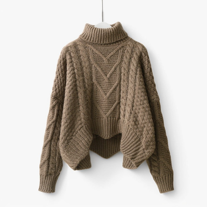 Catrina - Lässiger, warmer Rollkragenpullover aus Strick für Damen