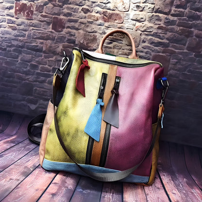 Alayna - Klassischer Lederrucksack für Damen