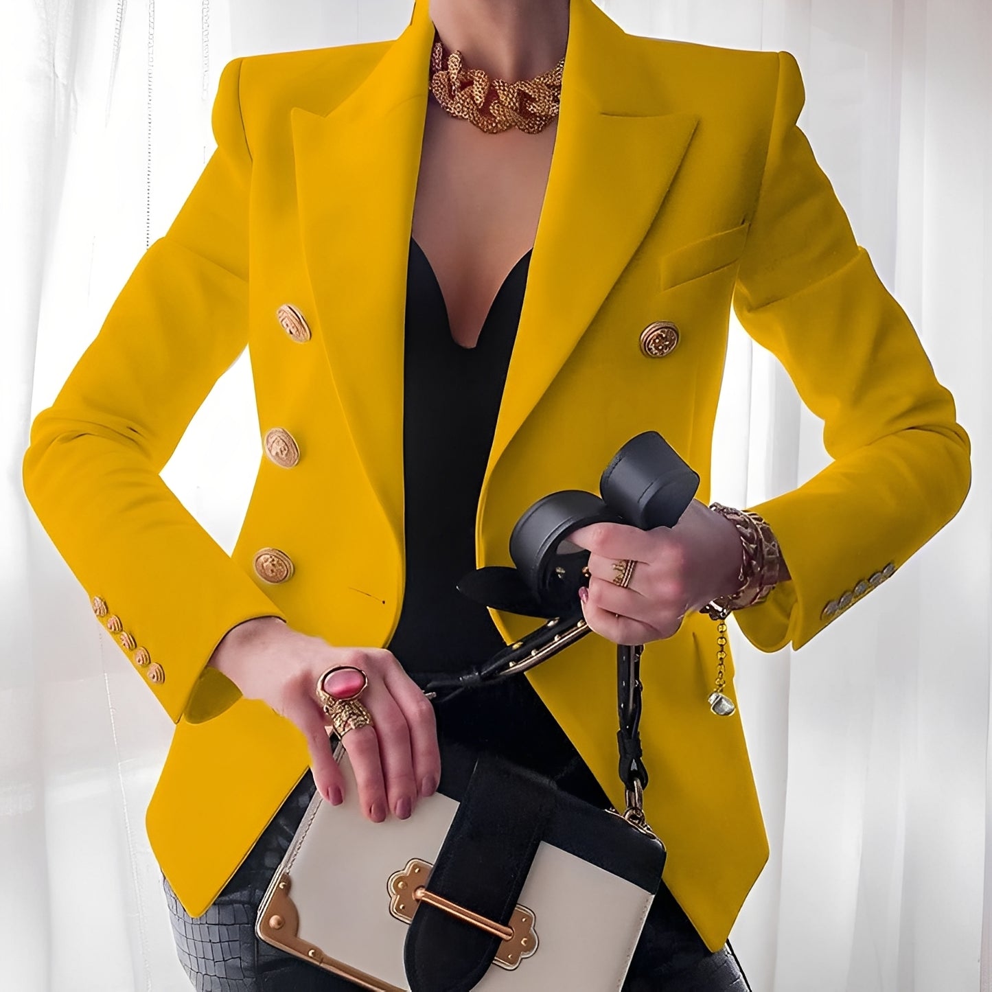 Raschelle - Klassischer Blazer mit Knöpfen für Damen