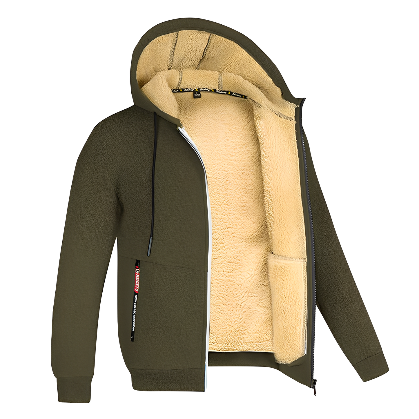 Davin - Lässige Fleecejacke mit Kapuze für Herren