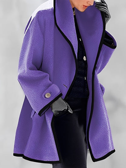 Mikayla - Warmer Wollmantel mit Kapuze für Damen