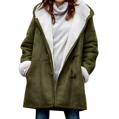 Madilyn - Lässiger Dufflecoat mit Kapuze für Damen