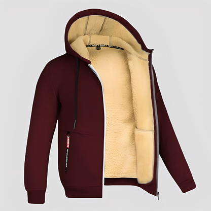 Waldo - Schlichter, mit Fleece gefütterter Hoodie für Herren