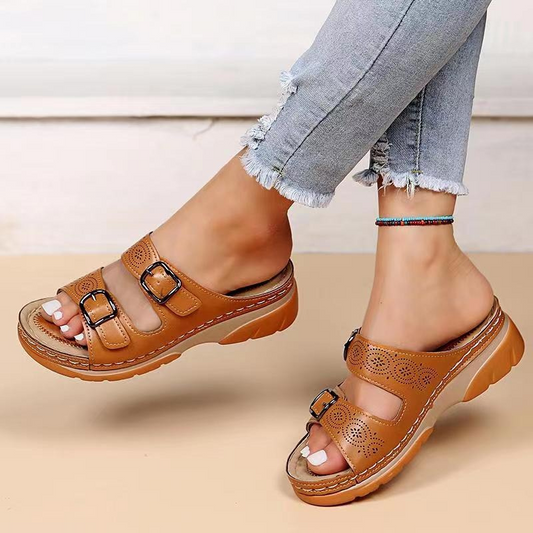 Malaya - Damen Orthopädische Sandalen, Leder & Bequemlichkeit