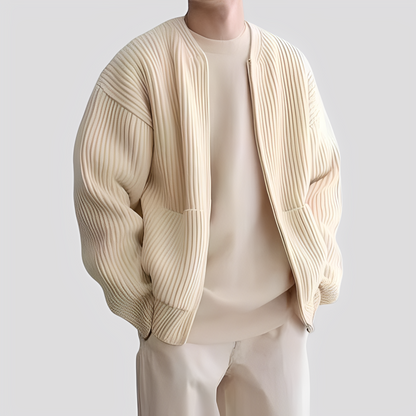 Willy - Locker gestrickte Strickjacke mit Reißverschluss für Herren