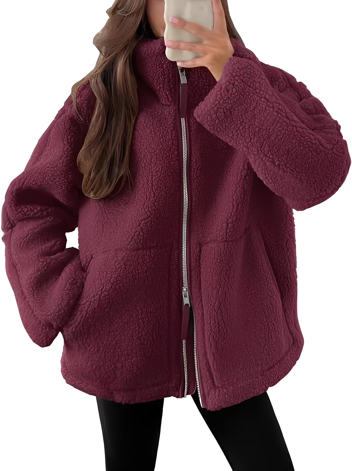 Rowena - Stilvolle Wolljacke mit Reißverschluss für Damen