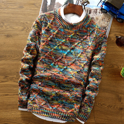 Francis - Warmer, farbenfroher Winterpullover für Herren