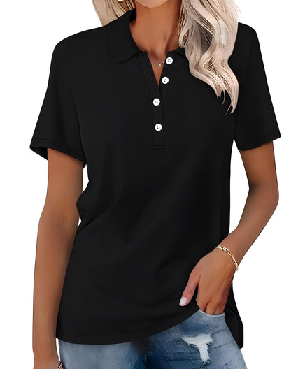 Glenna - Lässiges, schmal geschnittenes Kurzarm-Poloshirt für Damen