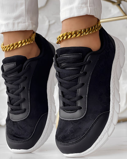 Elisabeth - Lässige, atmungsaktive Sneakers mit Blumenmuster für Damen