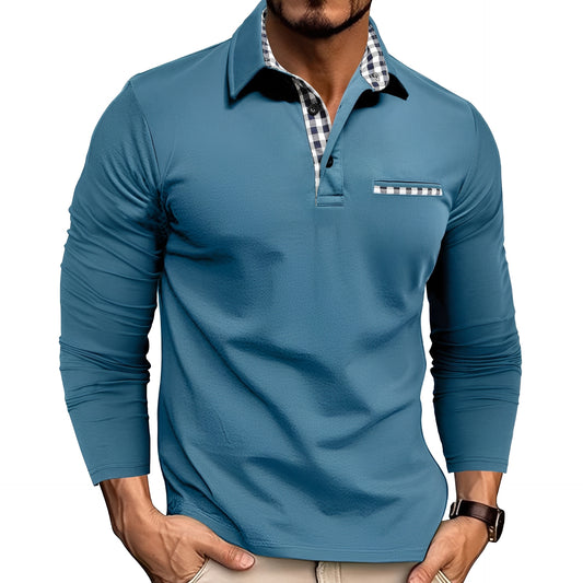 Grover - Stilvolles Langarm-Poloshirt für Herren