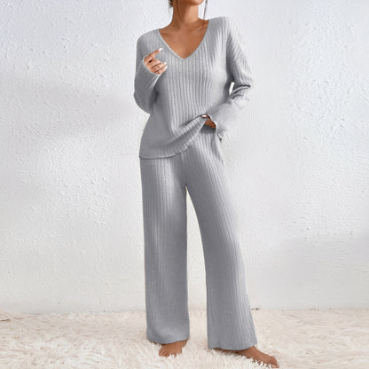 Michele - Lässiges, gestricktes zweiteiliges Lounge-Set für Damen